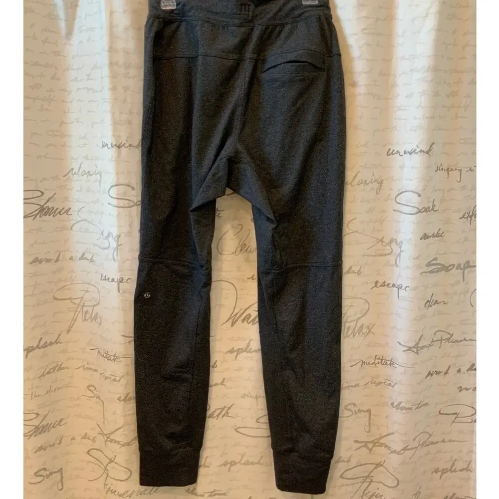 Lululemon City Sweat Heathered Grey Drawstring Joggers - Comfy Activewear- M - Picture 3 of 4